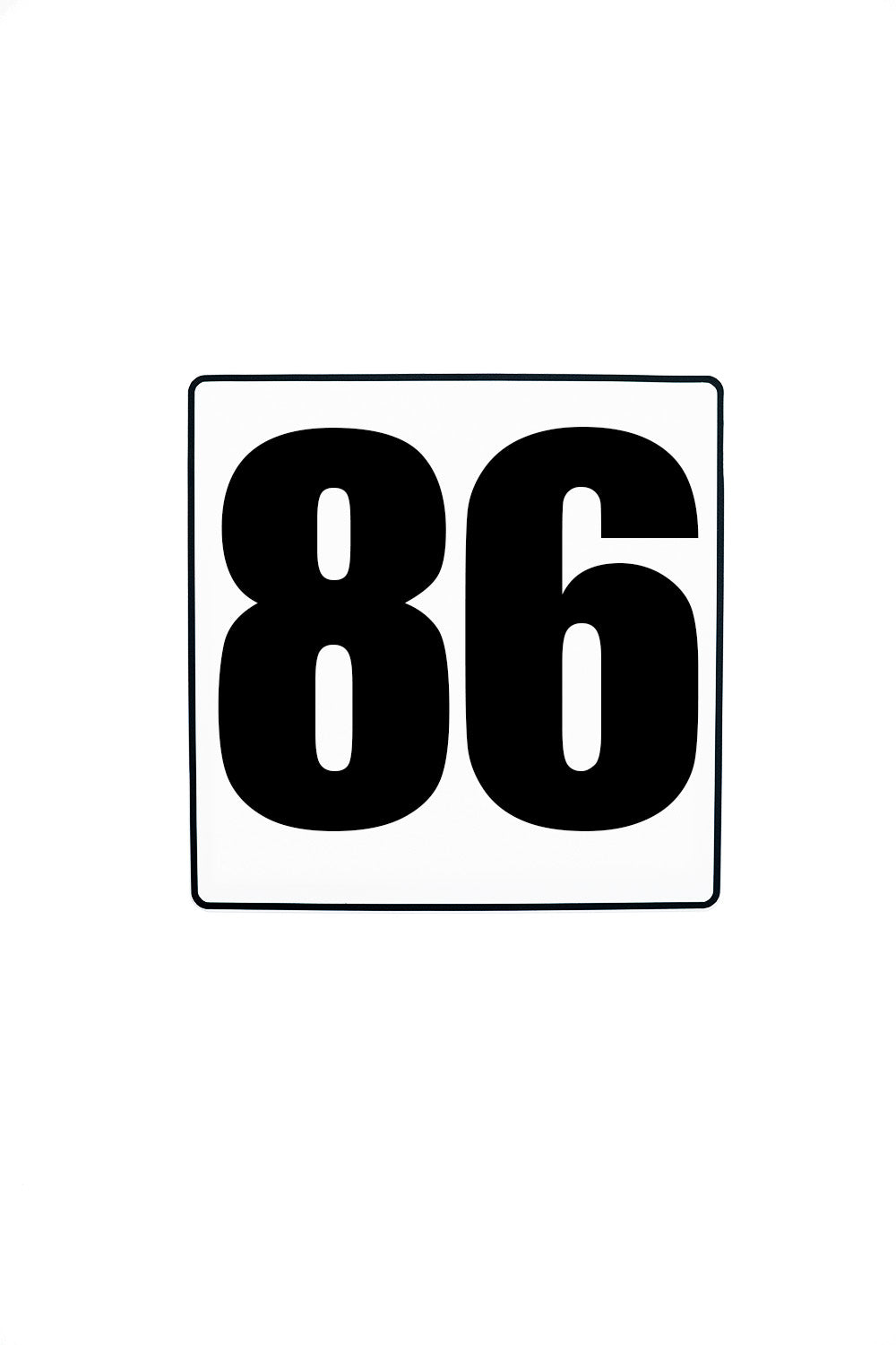 Door Number Thin Border Double Digit - Magnetic