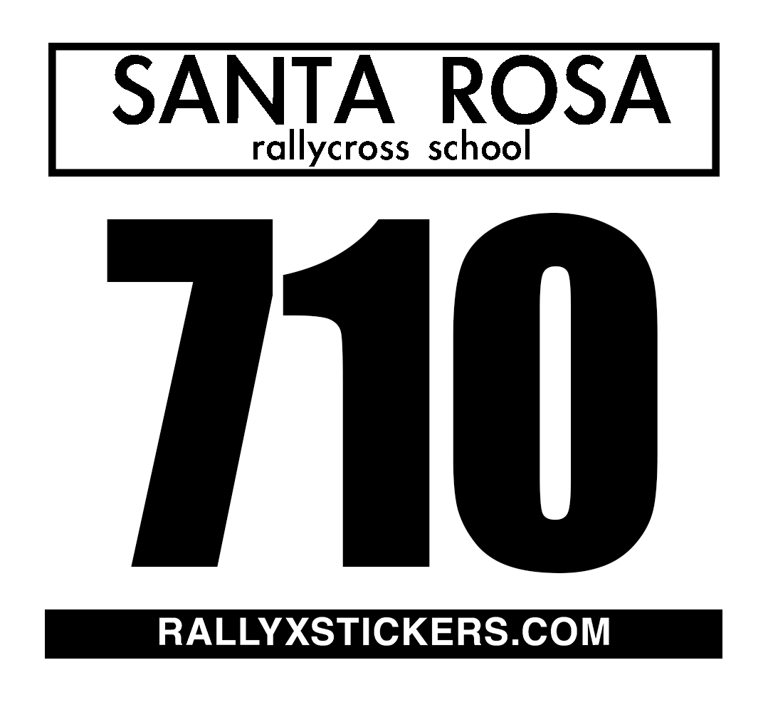 Santa Rosa Rally School Door Number Sticker