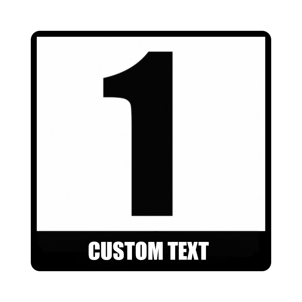 Vinyl Sticker Double Digit Door Number with Custom Text