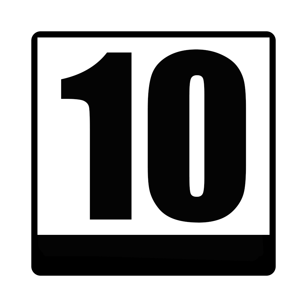 Door Double Digit Number with Border - Magnetic